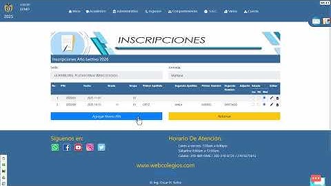 Inscrpciones Próximo Año (Perfil Estudiante)