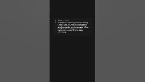 What is it Like Blackout ? (Drugs, Alcohol, Medical issues, etc. ) #shorts (r/AskReddit)