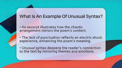 What Is An Example Of Unusual Syntax? - The Prose Path