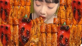 MUKBANG ASMR EP.866 | Ultra Spicy 🔥 Enoki Mushrooms With Fire Sauce Recipe Mukbang ASMR