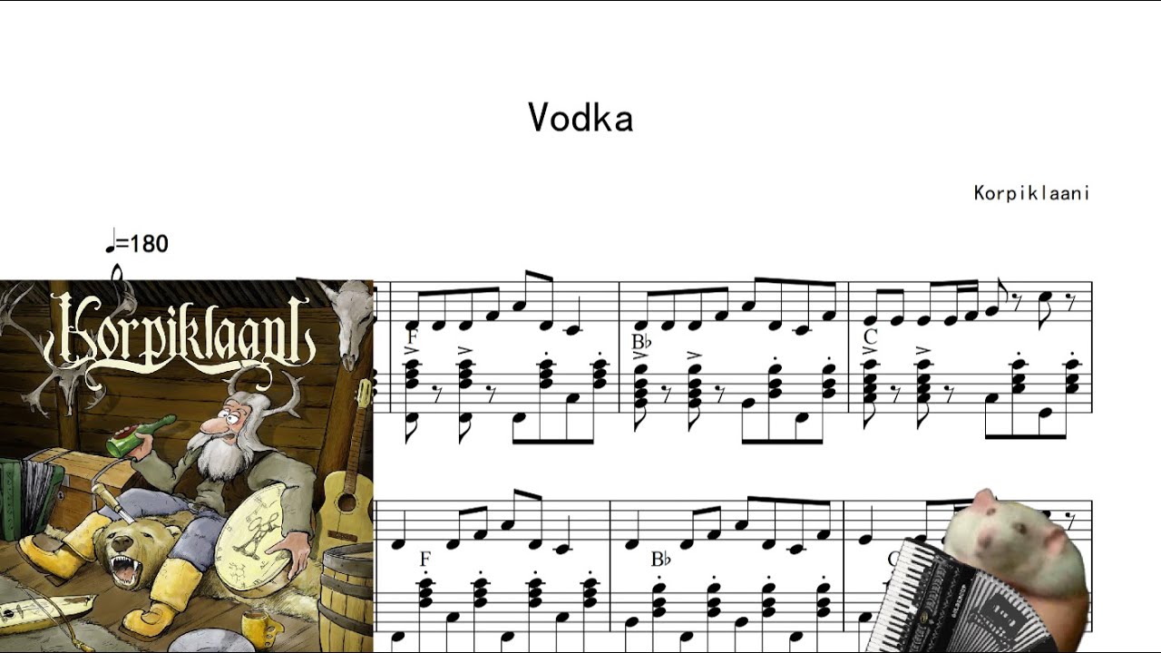 Vodka Korpiklaani [Accordion Sheet Music] YouTube