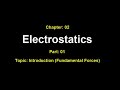 Electrostatics - introduction