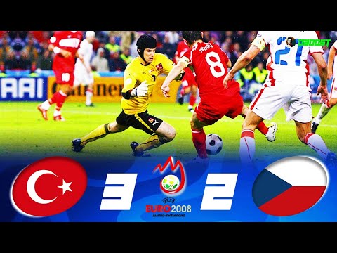 Turkey 3-2 Czech Republic - EURO 2008 - Comeback of the Tournament - English Commentary - Full HD