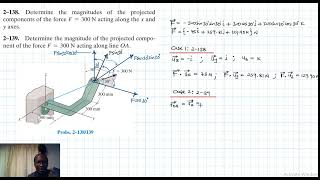 2–138, 2–139  Force Vector (Chapter 2: Hibbeler Statics) Benam Academy