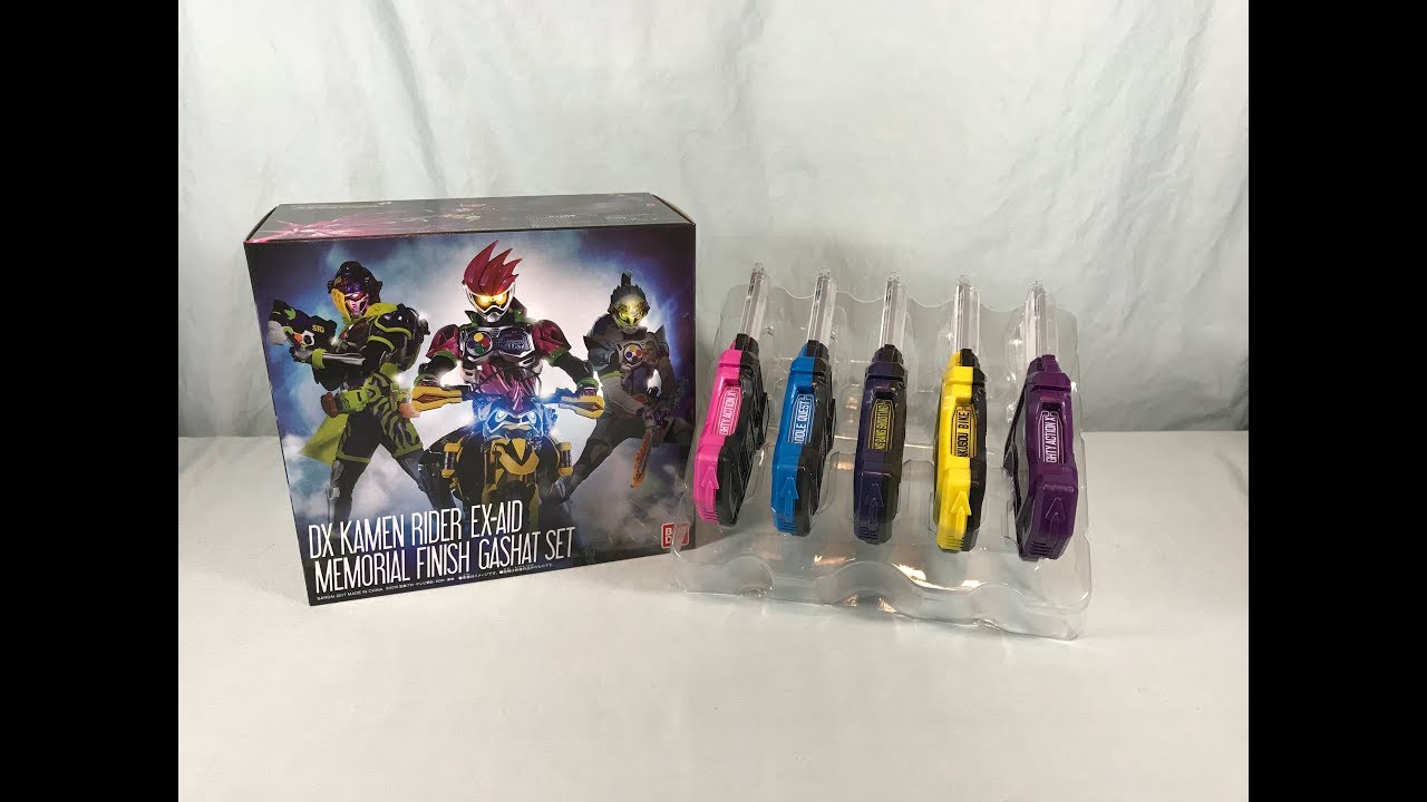 Kamen Rider Ex-Aid DX Memorial Finish Gashat Set Review - YouTube