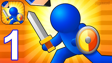 Draw Army - Gameplay Walkthrough Part 1 Tutorial Stickman War Army Commander Draw (iOS, Android)