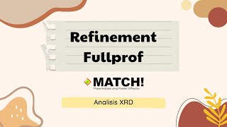 [PART 2] Analisis XRD : Refinement dengan Match! dan FullProf