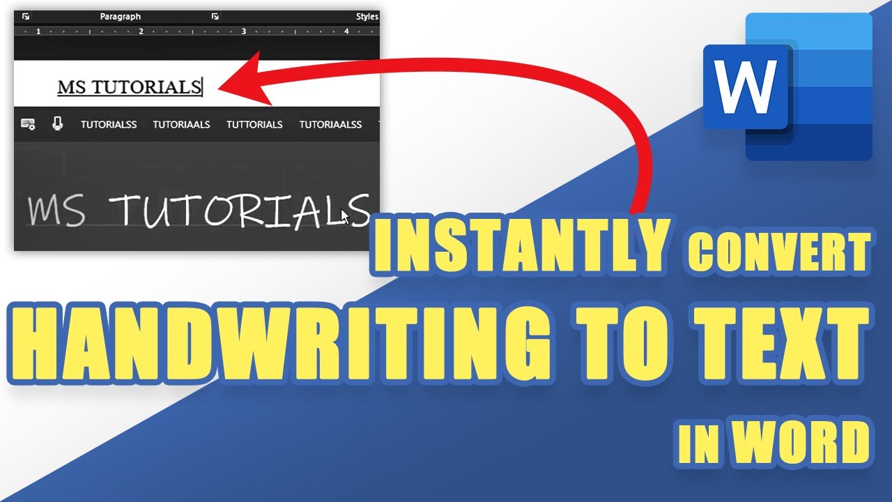 Tutorial How To Instantly Convert Handwriting To Text In Microsoft