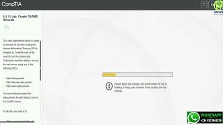 Network + 6.5.14 Lab Create CNAME Records - compTIA Testout Lab