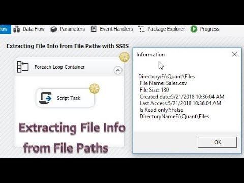 SSIS - How to get File Info from File Path