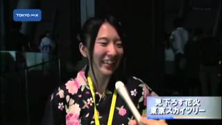 見下ろす花火　東京スカイツリー