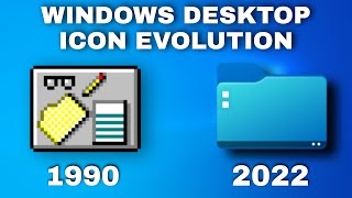 Windows Desktop Icon History (1990-2022) | Windows Icon Evolution : Desktop | Factonian