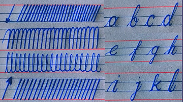 English handwriting basic strokes / cursive writing kayse sudhare / cursive writing tutorials