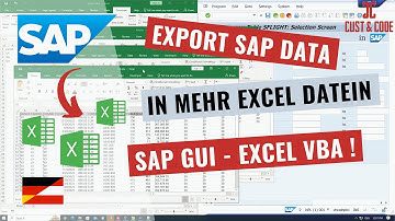 Export von SAP-Daten in verschiedene Excel-Dateien mit SAP GUI Scripting & Excel Macro VBA [deutsch]
