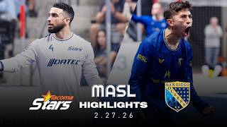 Tacoma Stars vs. San Diego Sockers - 2.27.26 - MASL Highlights 25/26