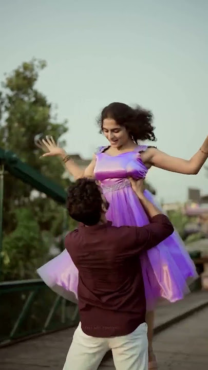 uppum mulakum Gauri's new couple video in purple colour theme 💜