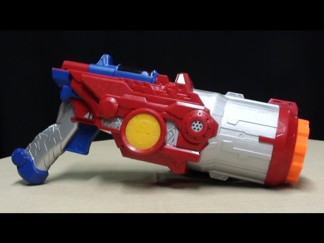 NERF トランスフォーマー オプティマスプライム サイバーブラスター 海外仕様 DOTM Optimus Prime CYBER BLASTER: EmGo's Transformers Reviews N