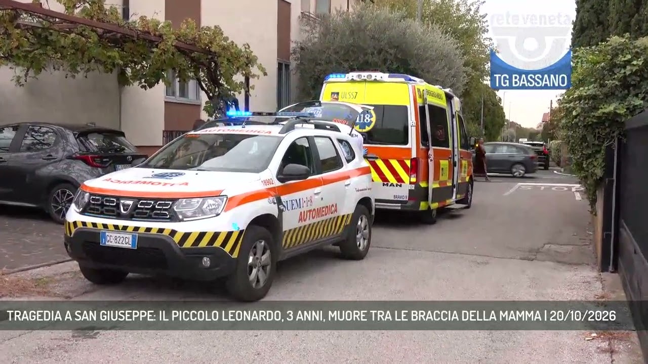 TRAGEDIA A SAN GIUSEPPE: IL PICCOLO LEONARDO, 3 ANNI, MUORE TRA LE BRACCIA DELLA MAMMA | 20/10/2026