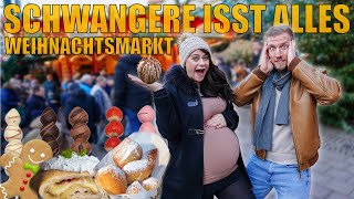 SCHWANGERE BESTIMMT WAS WIR AUF DEM WEIHNACHTSMARKT ESSEN | CHRISTMAS CHEAT DAY