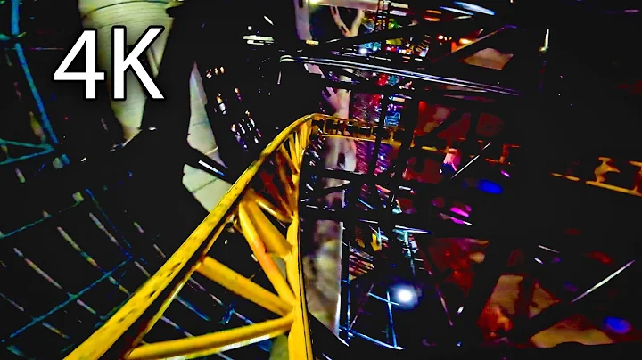 El Loco at night front seat on-ride 4K POV Adventuredome