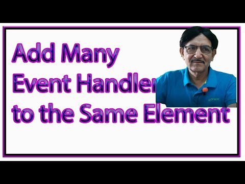 Add Many Event Handlers to the Same Element JavaScript