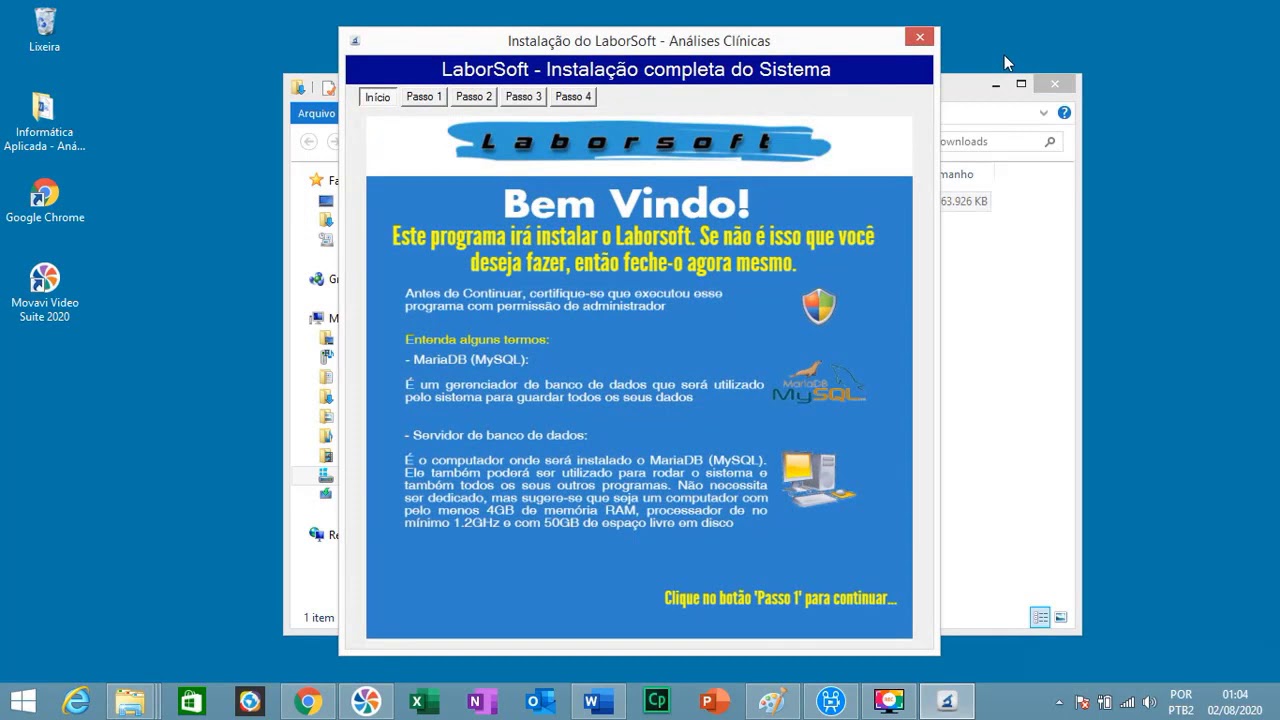 Aula 11 – Como INSTALAR LABORSOFT LOCAL Parte 01 até Parte 04 optativo ...