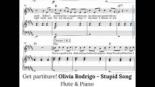Olivia Rodrigo - Stupid Song (Flute & Piano) Notes Music