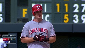 CIN@COL: Bruce drives in Votto with a double in 5th