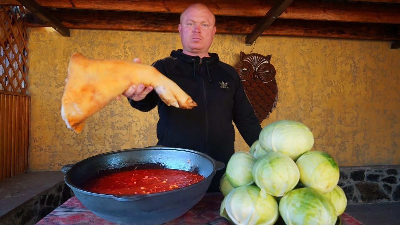 Ukrainian Red Borscht Recipe | Beet Soup | village cooking