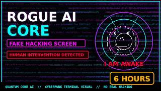 Rogue AI Hacking Screen 6 Hours - Cyberpunk Terminal Background