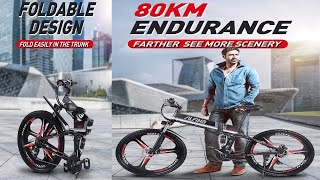 ALFINA FX80 Normes EUROPÉENNES Vélo Électrique 36V12.8AH 250W Moteur 25Km/H Pliant VTT Ebike 26''