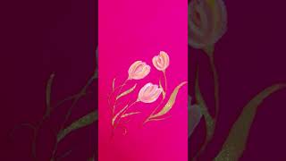 In this video I painted tulips on a hot pink shirt using fabric paint#DIYClothes #HandPaintedDress #