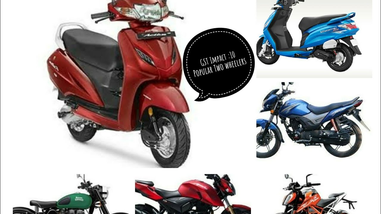 GST Impact On 10 Popular Two Wheelers With Updated Prices! YouTube