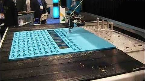 Flow waterjet cuts steel foam or anything! CNC 3D printing factory automation robots new today
