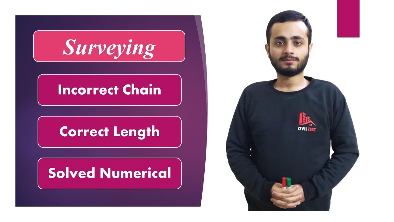 Incorrect Length of Chain - Numerical - Surveying - Civil Engineering