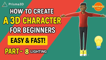 HOW TO CREATE A 3D CHARACTER IN PRISMA3D FOR BEGINNERS | PART 8 | LIGHTING