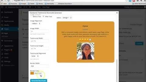 Create and Insert Testimonials in Wordpress