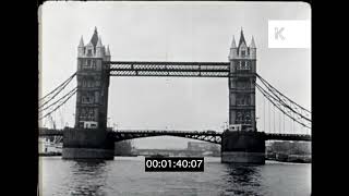1940s London, River Bus Tour Along The Thames, 16mm Home Movies