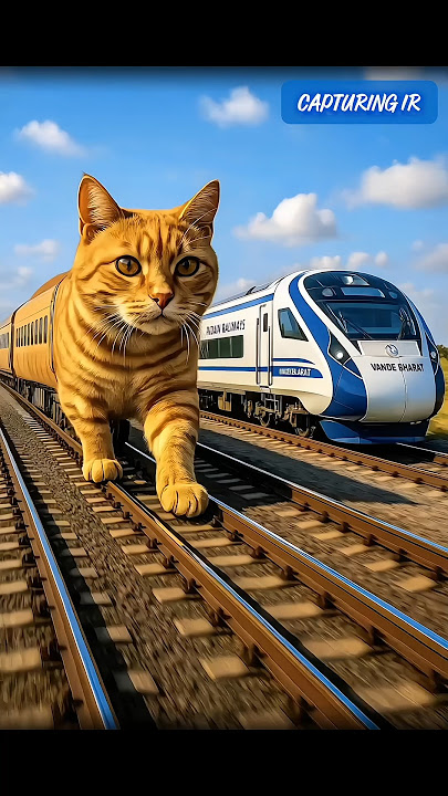 Vande Bharat vs Cat Express😺🚄 #shorts #train