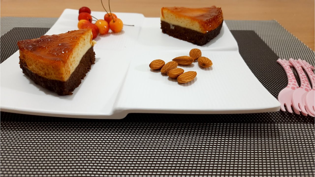 Caramel Custard With Chocolate Cake Recipe YouTube