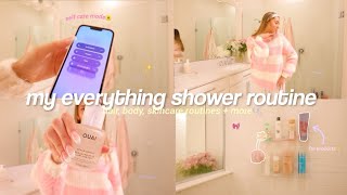 MY EVERYTHING SHOWER ROUTINE🎀🫧 body care, haircare, skincare   more!