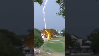 A lightning strike for the ages at the 2019 U.S. Women's Open ⚡⚡ #Shorts