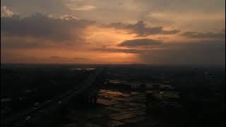 Footage Drone Cinematic Sunset || Bandung Timur || No Copyright || DJI SPARK
