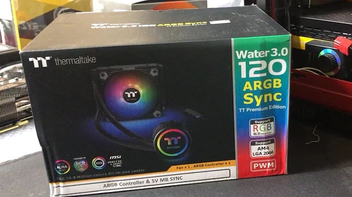 Ryzen 3700x용 Thermaltake Water 3.0 ARGB CPU 쿨러 언박싱