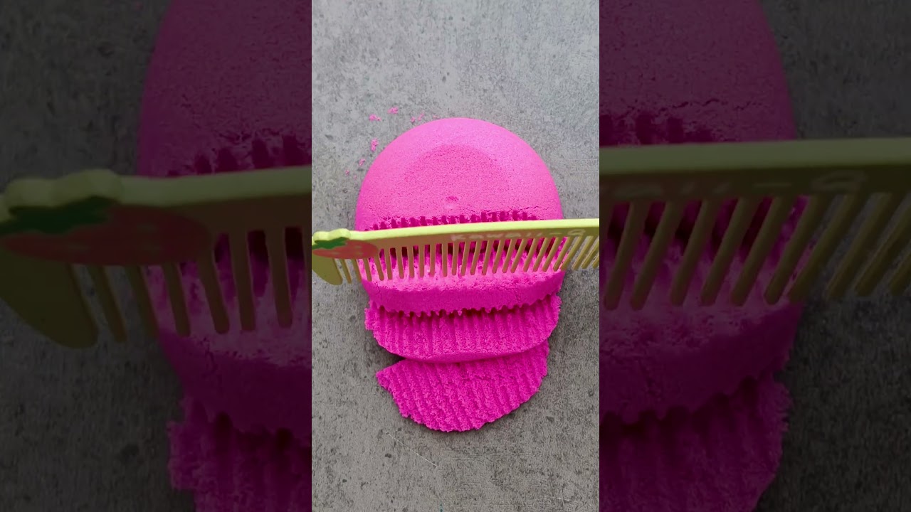 Satisfying Pink Kinetic Sand Cutting 💖 | Relaxing ASMR Shorts