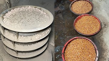 Roasted Salted Peanuts in a small factory