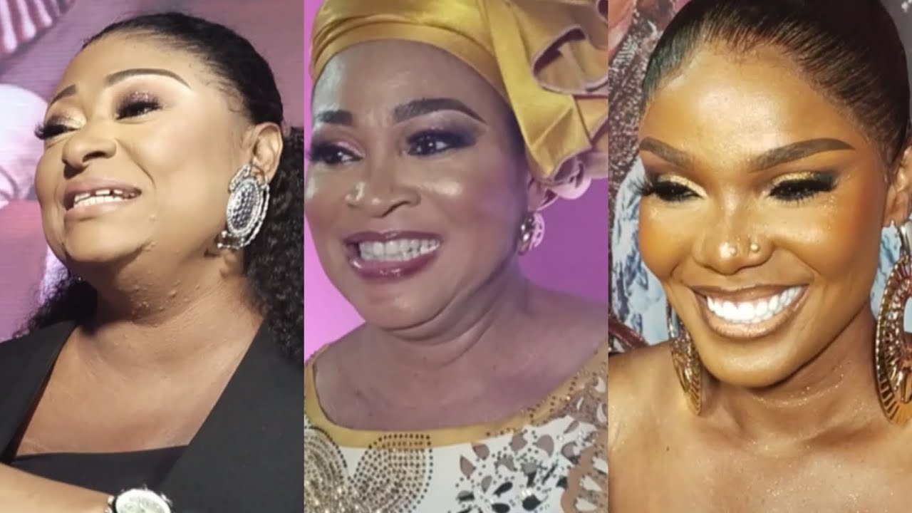 Moment Iyabo Ojo Meets Bukky Wright, Oshodi Oke At Funke Akindele Every Body Loves Jenifer Premiere