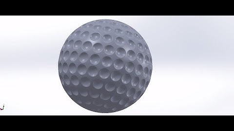 GOLF BALL design in SolidWorks | a step by step guide to beginner