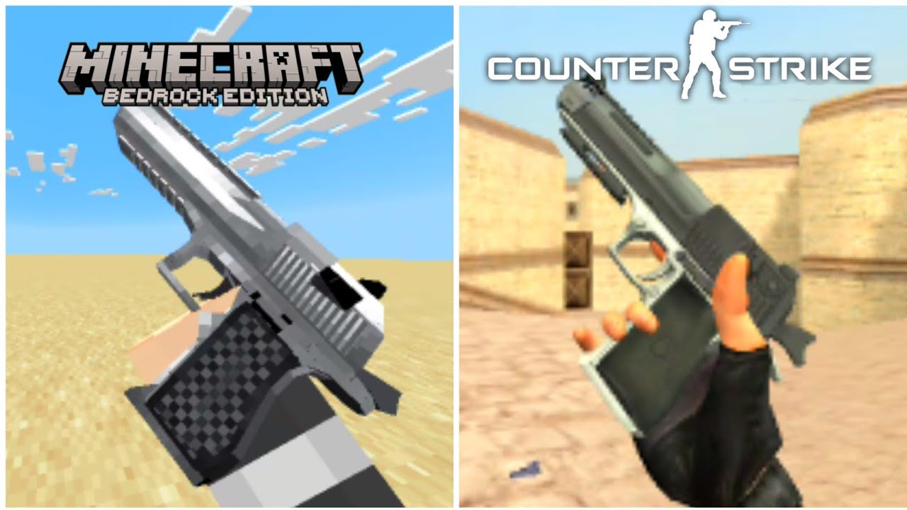 Minecraft Bedrock Edition (1.21.80) VS Counter Strike (1.6) MW Mod