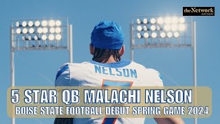 5 Star Quarterback Malachi Nelson Makes Spring Football Game Debut for @BoiseStateUniversity  #NIL